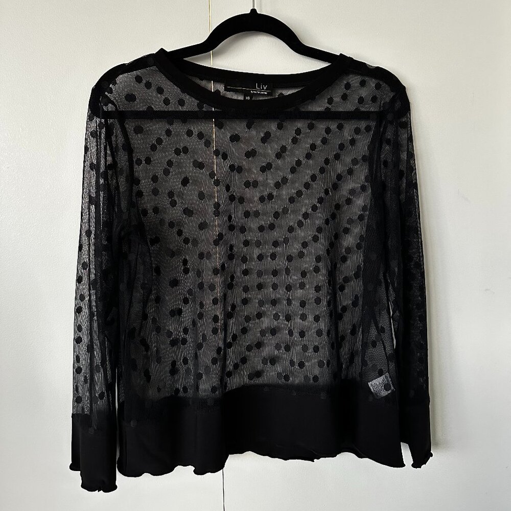 Liv By Habitat Clothes - Mesh Sheet Long Sleeve Top
